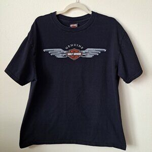 Harley Davidson Genuine Motorcycles Black Tshirt Mens Size XL Northern Lights